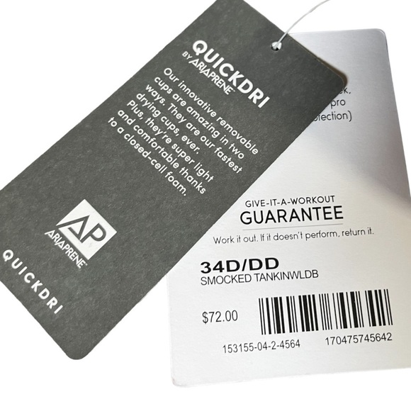 NWOT Athleta Purple Smocked Quick Dri Tankini Swim Top - Picture 6 of 7